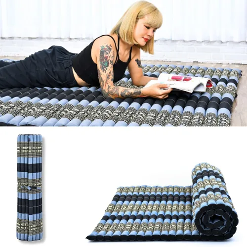 Miniatura 78 de Leewadee - Colchón plegable - Futón japonés enrollable -Alfombra de tatami triple pliegue - Cama de piso para invitados - Colchón de camping