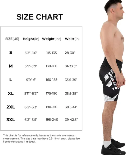 Miniatura 7 de sponeed Pantalones cortos de ciclismo para hombre, pantalones acolchados para ciclismo, ropa de ciclismo