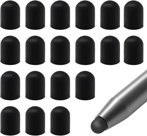 20 puntas de repuesto para pantallas táctiles, puntas de goma de silicona para bolígrafo táctil (diámetro exterior de 0.236 pulgadas, diámetro