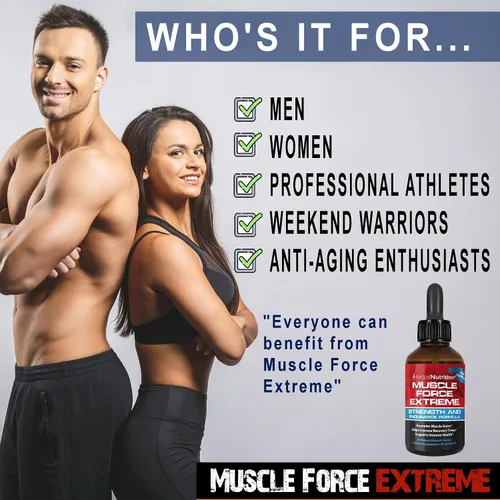 Miniatura 6 de Muscle Force Extreme - Paquete de 2 botellas de fórmula patentada de 345 mg, nuestro spray de fuerza y resistencia más fuerte, mejora la fuerza