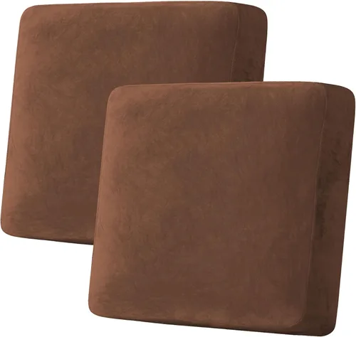 Miniatura 170 de H.VERSAILTEX Funda de cojín elástica de terciopelo para sofá, funda de cojín de felpa para cojines de silla, protector de muebles, cojín de asiento