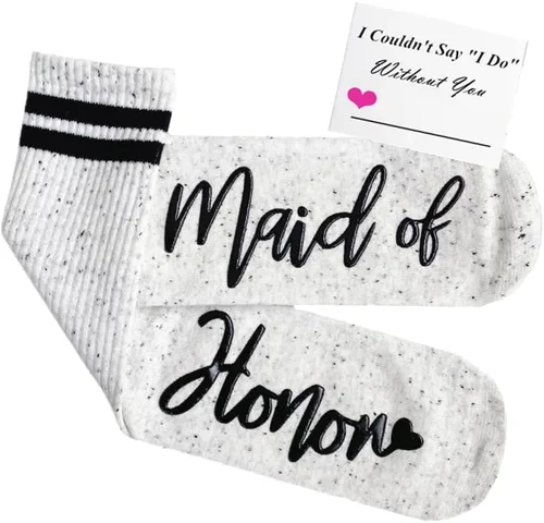 Miniatura 48 de Regalos de dama de honor para mujeres, regalos de boda, propuesta, regalos de despedida de soltera, decoraciones de calcetines de novia..