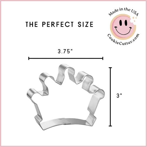Miniatura 3 de Foose Crown - Cortador de galletas de acero estañado, 3.75 pulgadas, molde para galletas de corona