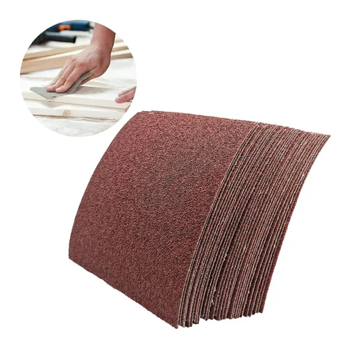 Miniatura 2 de 1/4 Hoja de papel de lija de 4.5 x 5.5 pulgadas, papel de lija húmedo y seco, 30 piezas de hojas de lija para lijadoras de palma, lijado manual