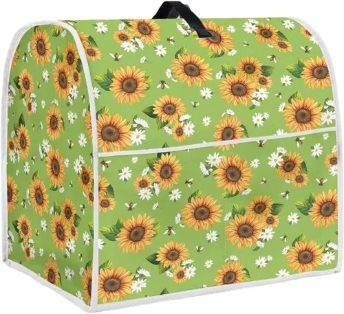Miniatura 10 de doginthehole Cubierta para mezclador de pie con estampado de cactus, cubierta antipolvo de tela de poliéster con bolsillo, cubierta