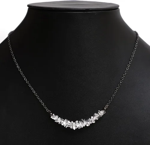 Miniatura 30 de Gempires - Collar de barra de chips naturales, cristales curativos de energía, regalo de cumpleaños, regalo para ella, joyería de piedras preciosas