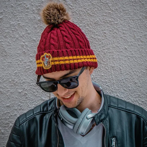 Miniatura 5 de Cinereplicas - Harry Potter - Gorro con pompón - Producto oficial - Gryffindor - Rojo y amarillo