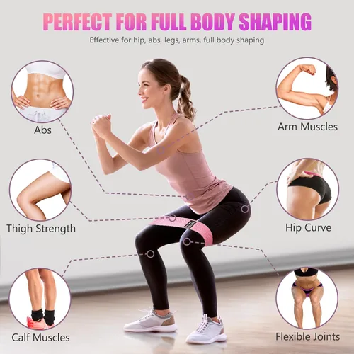 Miniatura 7 de Bandas de resistencia para entrenamiento, bandas de entrenamiento de ejercicio para mujeres y hombres, bandas elásticas de 3 niveles para ejercicio