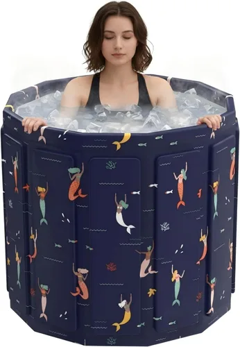 Miniatura 11 de Ice Bath - Bañera fría – Baño de hielo portátil para adultos, bañera plegable aislada de 6 capas para crioterapia y recuperación muscular, bañera