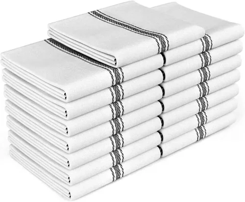 Zeppoli Juego de 15 toallas de cocina clásicas, 100% algodón natural, paños de lavado reutilizables, toallas de cocina absorbentes, toallas de mano