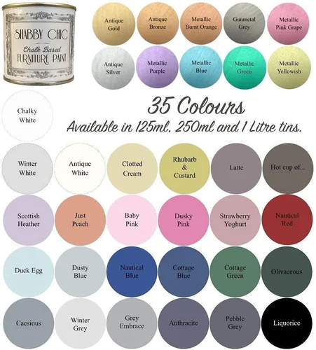 Miniatura 2 de Shabby Chic - Pintura a base de tiza para muebles: Pintura metálica de lujo, decoración del hogar, bricolaje, gabinetes de madera, pinturas todo