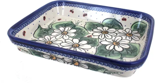 Miniatura 10 de Blue Rose Polish Pottery - Repostero rectangular pequeño de mariposa amarilla - 10.25" x 8" - Único, apto para lavavajillas y resistente