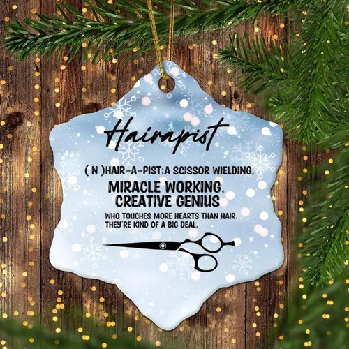 Miniatura 17 de Hairapist - Adornos de Navidad 2023 Definición de hairapista, decoraciones navideñas para árbol Descripción de la palabra Adornos únicos colgantes