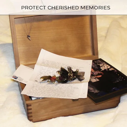 Miniatura 3 de Caja de recuerdos de madera para mascotas, caja de memoria grande para recuerdos, caja de almacenamiento decorativa para recuerdos, joyas y fotos