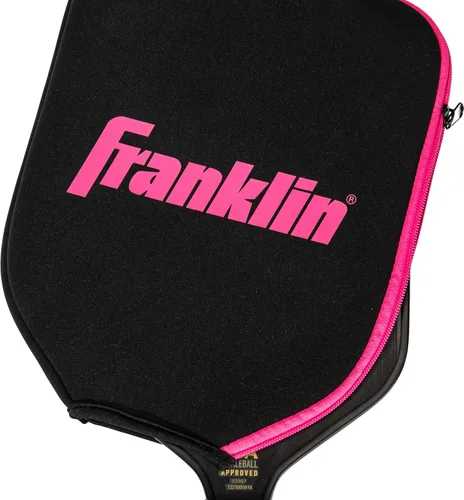 Miniatura 2 de Franklin Sports Cubierta de paleta de pickleball - Funda protectora acolchada con gancho para valla - Funda de paleta de tamaño universal Negro/Rosa