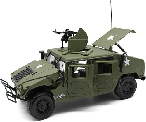 Miniatura 5 de Fisca - Modelo de coche a escala 1/18 de metal fundido a presión, vehículo militar blindado, camión de campo de batalla