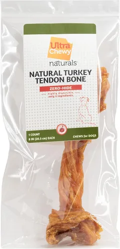 Miniatura 7 de Ultra Chewy Huesos anudados con tendón de pavo para perros - Premium totalmente natural, hipoalergénico, premio de masticación para perros de larga