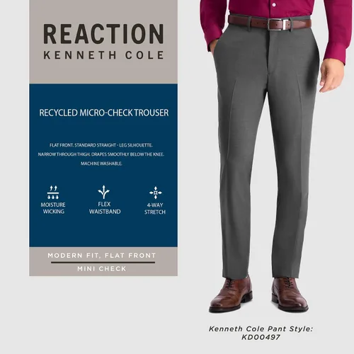 Miniatura 6 de Kenneth Cole - Pantalón de vestir elástico de ajuste moderno para hombre
