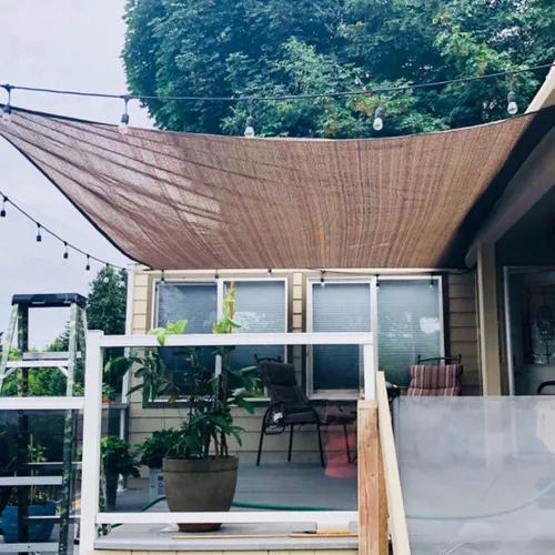 Miniatura 2 de Tela para Sombra de Balcón, 6'6"x9'9", 80% de Sombra, Tela para Patio al Aire Libre, Pantallas para Apartamentos, Cubierta para Barandillas, Café