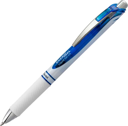 Miniatura 2 de Pentel EnerGel Pearl Bolígrafo de gel líquido retráctil, 0.028 in, línea media, tinta azul, paquete de 8 (BL77PWBP8C)