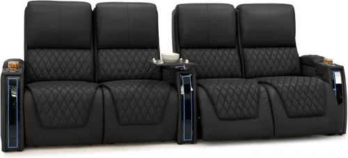 Miniatura 77 de Seatcraft Apex Zero-Gravity CoolZero - Asiento de cine en casa de cuero italiano, reposacabezas eléctrico, lumbar eléctrico, reclinable eléctrico