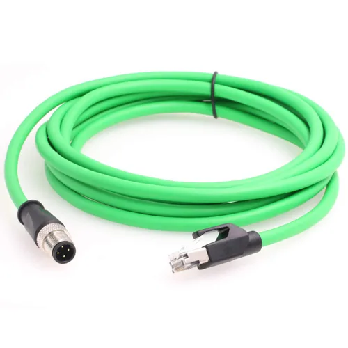 Miniatura 12 de Cable de red para cámara industrial Cognex de 4 pines M12 de 4 pines a RJ45, cables blindados CAT5e (azul, 1M)