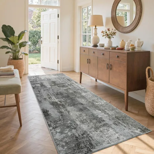 Miniatura 74 de Alfombra de pasillo lavable de 2 x 6 pies, antideslizante, de pelo bajo, alfombra de área de cocina, alfombra suave y larga para entrada, alfombra