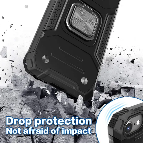 Miniatura 6 de Funda para iPhone SE 2020 con protector de pantalla, a prueba de golpes, con soporte de automóvil, ligera, funda protectora para iPhone 6/6s/7/8/SE