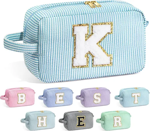 Miniatura 14 de Bolsa de Maquillaje con Inicial YOOLIFE - Regalos de Cumpleaños para Mujeres, Niñas, Mamá, Hija, Amigas, Hermana, Profesora, Regalos de Propuesta