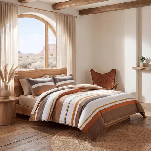 Miniatura 6 de HiEnd Accents Dalia - Juego de edredón de lino de 3 piezas, tamaño King, juego de ropa de cama floral azul claro, estampado botánico de flores