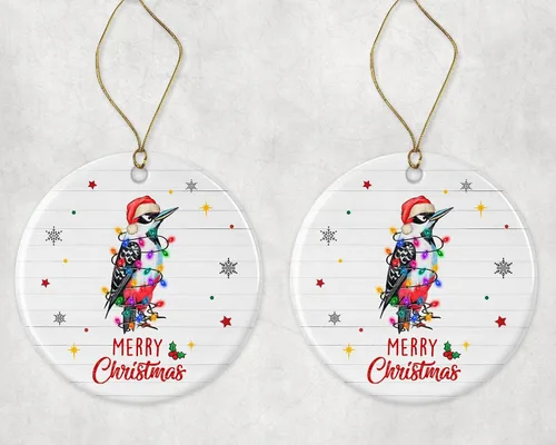 Miniatura 3 de Merry Christmas Woodpecker Ornament, 2024 Christmas Ornament, Woodpecker Christmas Light Ornament, Kids Christmas Ornament, Animal Christmas