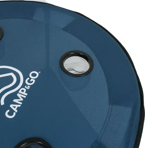 Miniatura 9 de Camp & GO - Mesa redonda de tela ligera y portátil, plegable, de 28 pulgadas, color azul pizarra