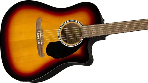 Miniatura 3 de Fender FA-125CE - Guitarra electroacústica Dreadnought, con garantía de 2 años, Sunburst Rayos de sol