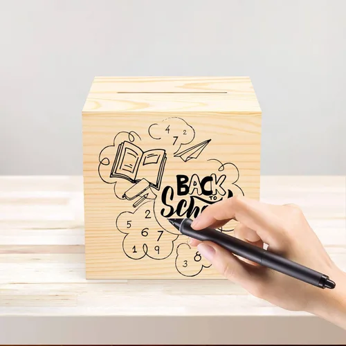 Miniatura 4 de Alcancía creativa para adultos con dinero real, caja de dinero de madera natural, solo puede salvar la alcancía que no se puede sacar
