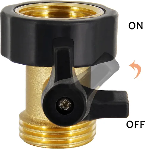 Miniatura 2 de Lifynste Conector de manguera de jardín de válvula de cierre de latón resistente, 2