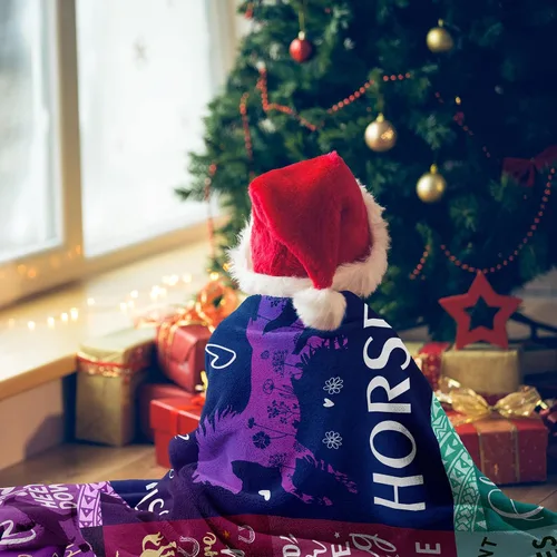 Miniatura 5 de Regalos de caballos para niñas y mujeres, manta de 60 x 50 pulgadas, regalos de cumpleaños de Navidad para amantes de los caballos Caballo morado