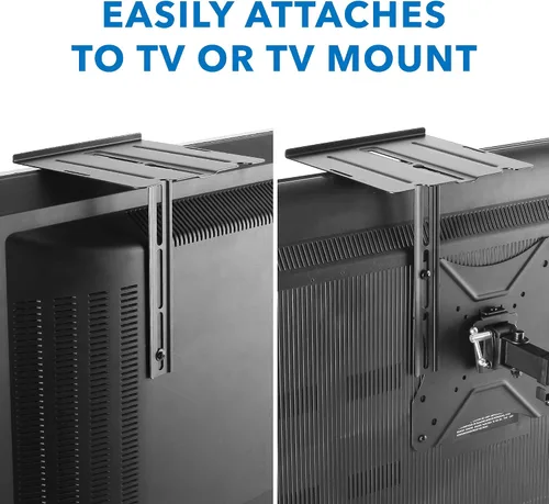 Miniatura 7 de Mount-It! Estante flotante para TV, estante AV de doble pared o montaje en TV, para cajas de cable, dispositivos de transmisión y consolas, acero