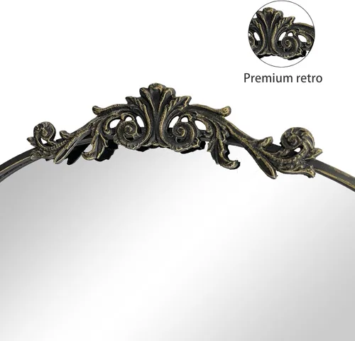 Miniatura 7 de HQiJun Espejo de Pared Ventana Decorativo Espejos Tradicionales Antiguo Arqueado Estilo Granja para Sala de Estar Dormitorio Entrada Baño Tocador