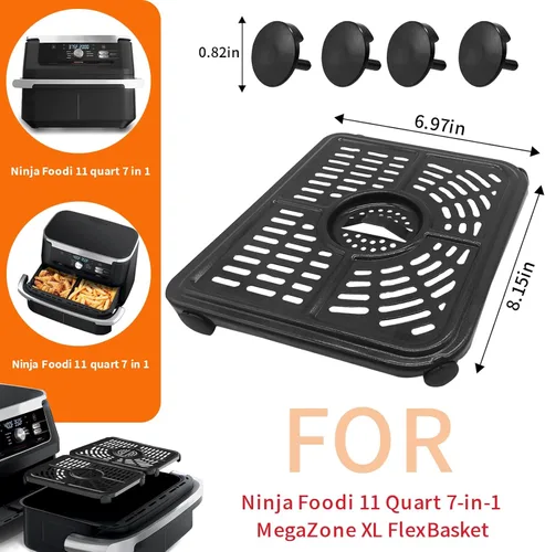 Miniatura 2 de GWY Bandeja de freidora de aire para freidora de aire Ninja Foodi de 11 cuartos de galón 7 en 1 MegaZone XL FlexBasket, 2 paquetes de repuesto
