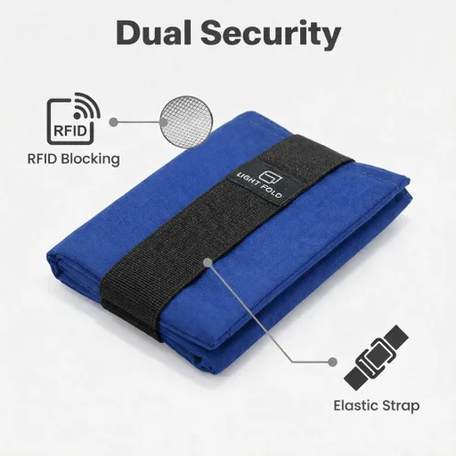 Miniatura 5 de LIGHT FOLD Cartera delgada para hombre con bloqueo RFID, cartera delgada minimalista con estilo delgado, duradero y protección de datos, múltiples