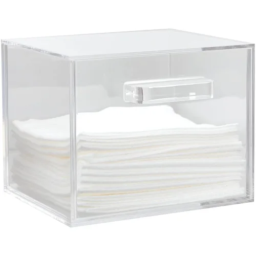 Miniatura 3 de ForPro Premium Pure & Simple XL - Soporte acrílico para toalla facial con cajón, capacidad para 50 toallas faciales XL puras y simples, desechable