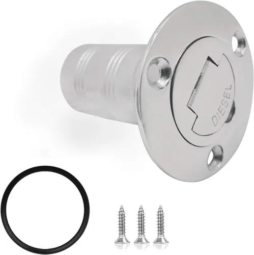 Miniatura 20 de Boat Water/Diesel/Gas/Fuel Deck Fill/Filler 1-1/2 Inch(38mm) with Keyless Cap 316 Stainless Steel Boat Deck Hardware for Boat, Yacht, Caravan