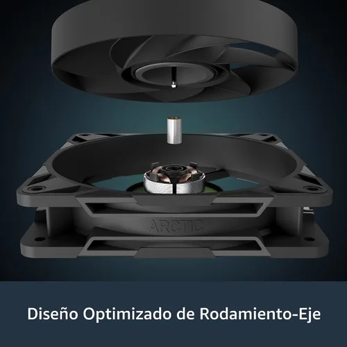 Miniatura 8 de ARCTIC P12 Pro PST - Potente Ventilador Premium, Ventilador PWM de 120 mm con Splitter de Cable Y, 600-3000 RPM, 0 RPM <5% PWM, Rodamiento de Fluido
