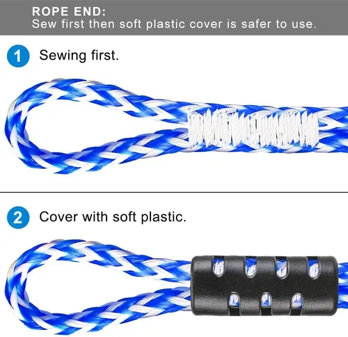Miniatura 6 de SELEWARE Heavy Duty Boat Tow Harness for Tubing, Boat Tow Rope with Stainless Steel Quick Connector, Heavy Duty Self Centering Tow Harness for Boat