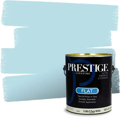 Miniatura 1208 de Pintura Exterior + imprimación PRESTIGE, todo-en-uno, 1 galón, acabado mate, color comparable al Valspar* Royal Gray* VS151-Gris real