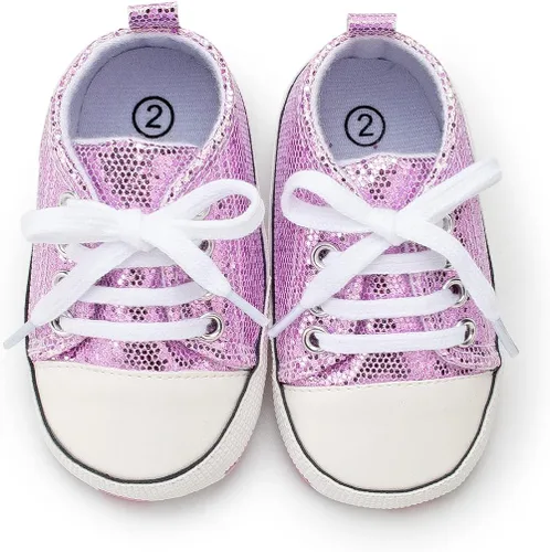 Miniatura 78 de KIDSUN zapatos deportivos altos hasta el tobillo para bebés, niños y niñas con suela antideslizante, suaves, para recién nacidos, zapatos