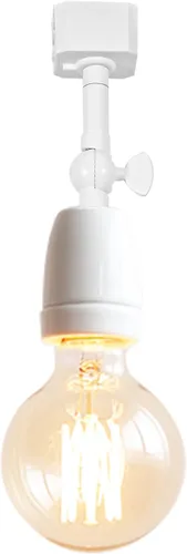Miniatura 16 de Paquete de 1 unidad de diseño retro E26/E27 con base de título ajustable, ángulo de título rotado, sistema H, mini iluminación de cabeza de pista