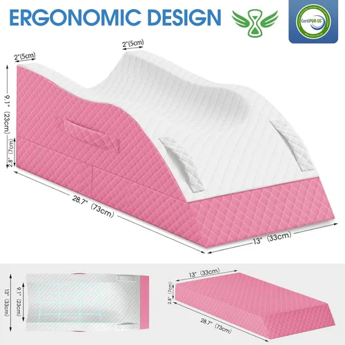Miniatura 13 de TranquilRelax Almohadas de elevación para pierna después de la cirugía, almohada de cuña ajustable de espuma viscoelástica para lesiones o descanso