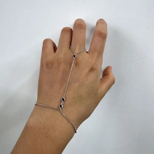 Miniatura 25 de Pulsera de plata de ley 925 para mujer, pulsera de mano para mujer, pulseras esclavas de 7 a 9 pulgadas ajustable