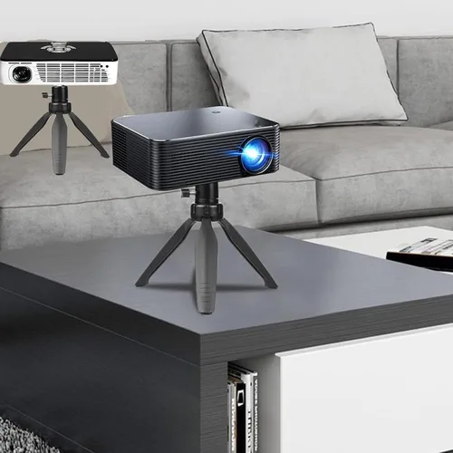 Miniatura 6 de Soporte de trípode para mini proyector compatible con APEMAN, DR. J Upgrade, DBPOWER, Anker, Artlii, LoongSon, AAXA Technologies y la mayoría